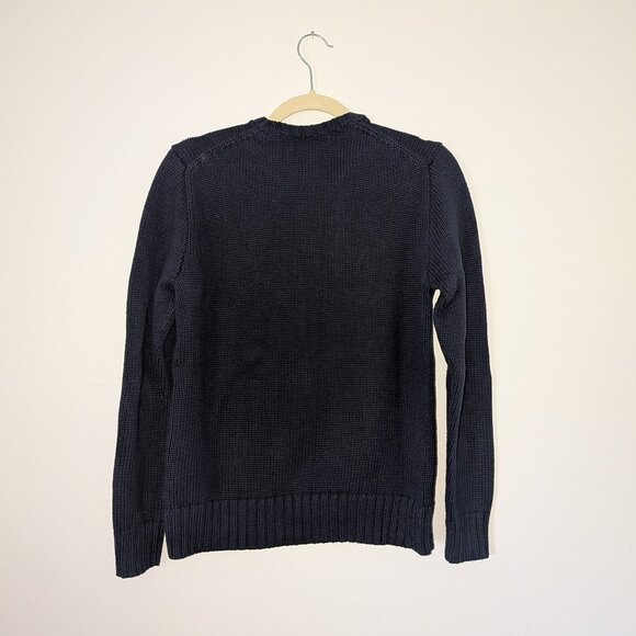 Polo Ralph Lauren Navy Blue American Crew Neck Flag Sweater (Read description) - Picture 3 of 5